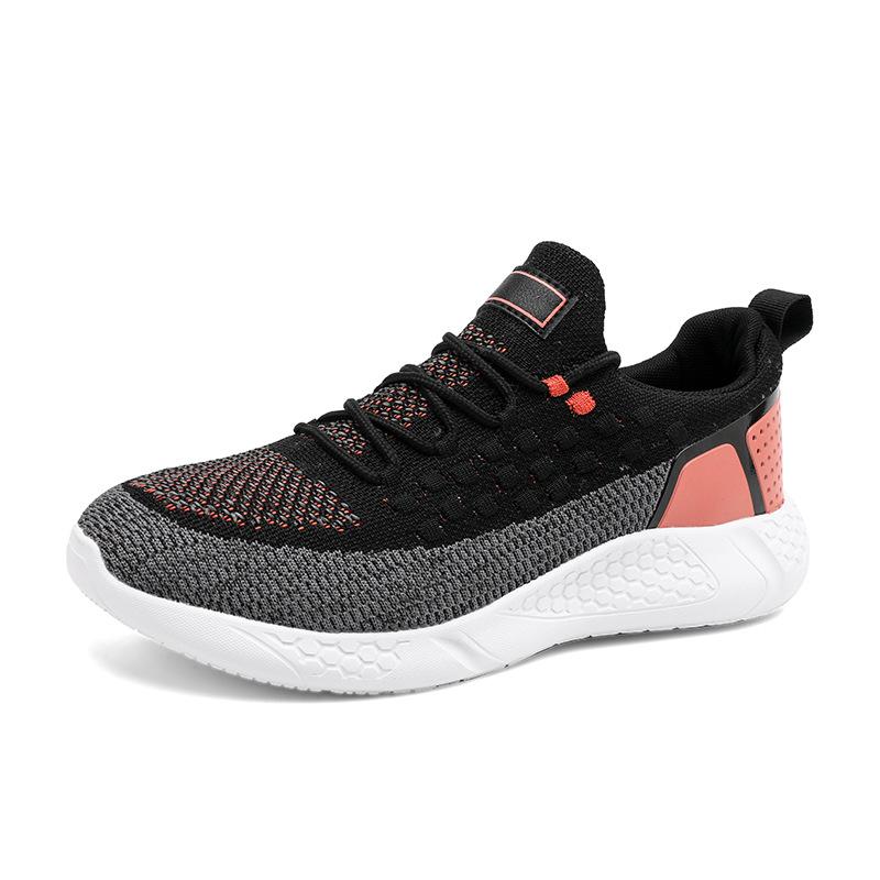 New Large-size Men's and Women's Shoes Fly-woven Mesh Light and Breathable Running Shoes Summer Low-top Couple Trendy Shoes