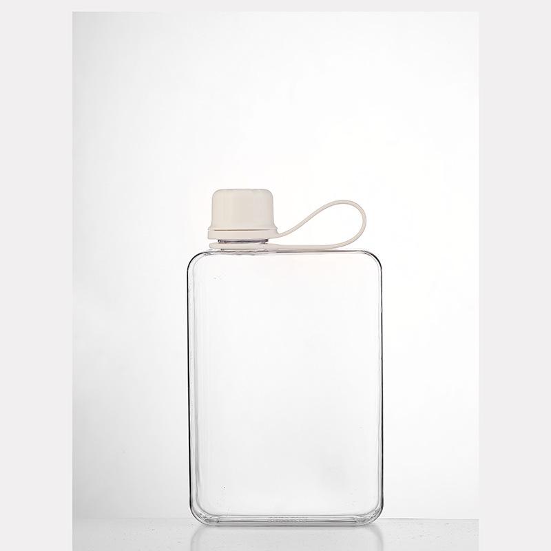 Tritan Handheld Flat Style Water Bottle - Fresh, Stylish, Portable Student Cup for Fruit Tea