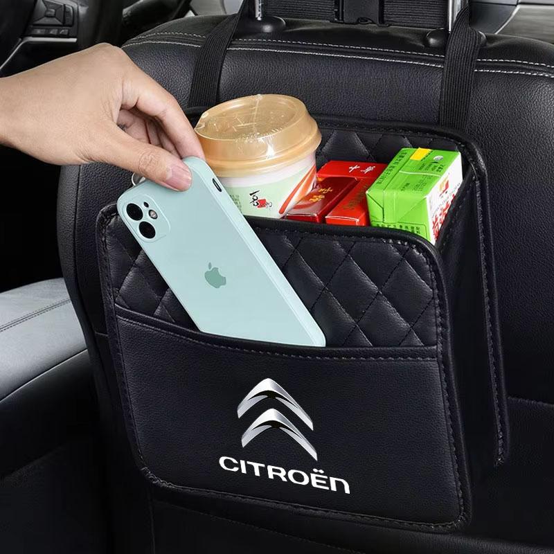 Multi-functional car seat back storage bag Leather Hanging bag For Citroen C1 C2 C4 C5 C3 C4L Berlingo Xsara Picasso Accessories WR3