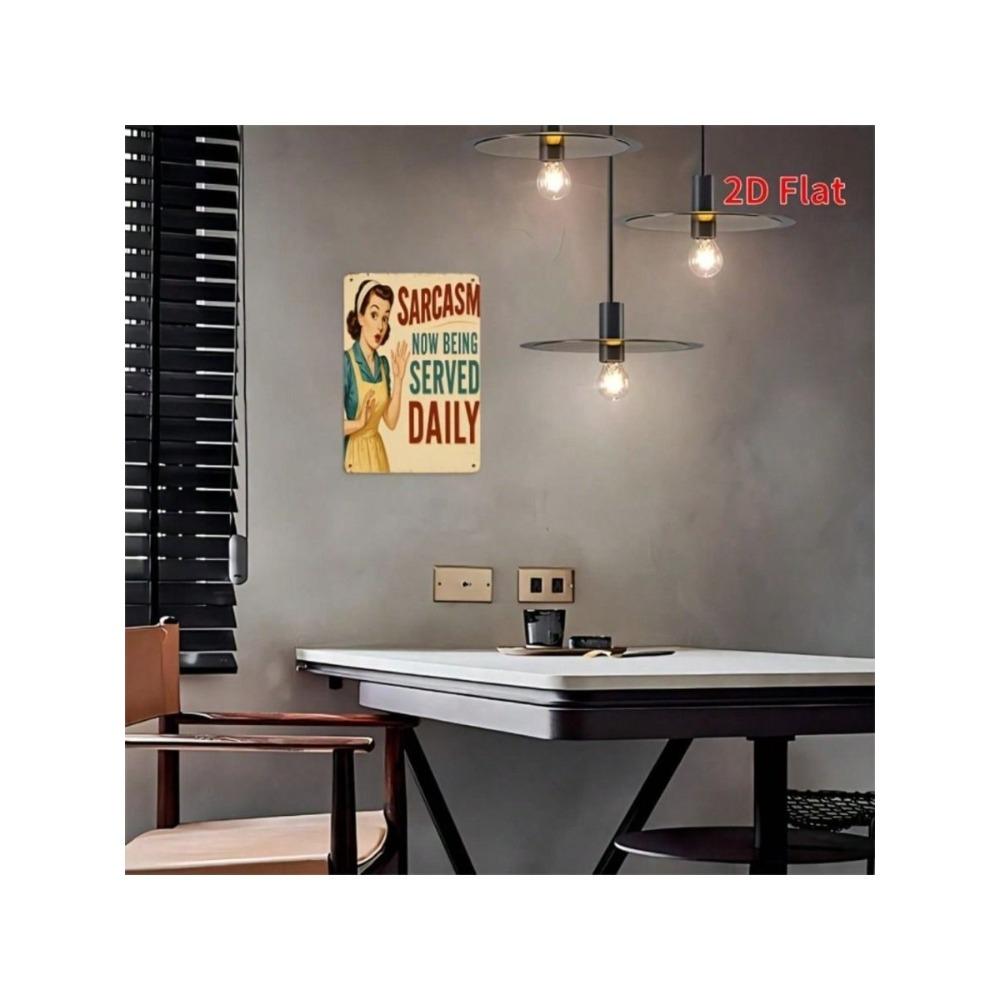 Sarcastic Metal Wall Art Sign Waterproof Vintage Kitchen Decor