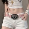 Luxury Design Western Cowgirl Belt COWGIRL UP Heart Horse Buckle Waistband  for Women Spice Girls