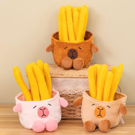 Capybara French Fries Plush Toy Adorable Food-Animal Stuffed Animal Soft Hugging Pillow for Kids Adults