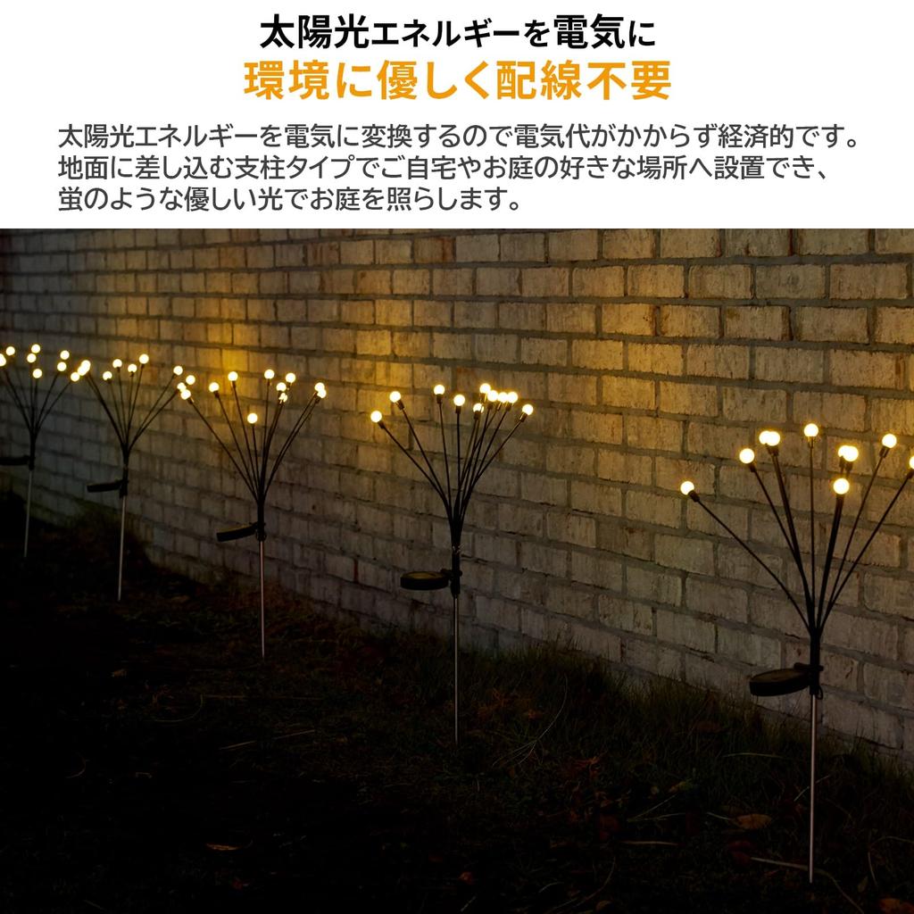 Gardenmaster Clarte LED Solar with Automatic No Electricity Christmas Light, Firefly, Switch, Waterproof, Required, Stylish, Light, WCL-130001(GD)