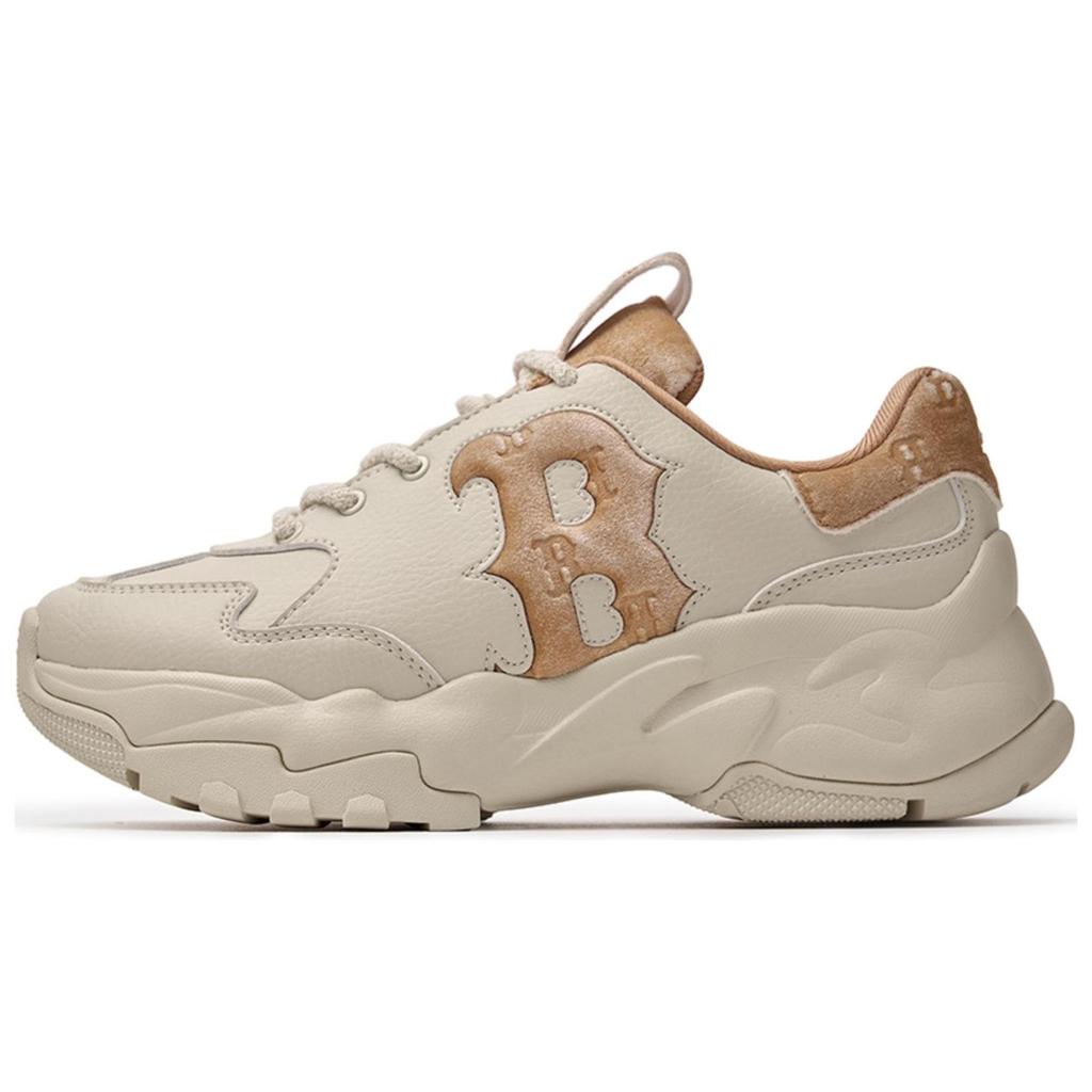 New MLB Big Ball Chunky Sneakers Unisex Low Top Brown/Beige 3ASHWVM46-43BRS