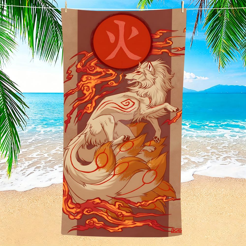 O-Okami-S Towel Microfiber Beach Towel, Quick-Dry, Sand-Free, Ultra-Fine Fiber, Super Soft.