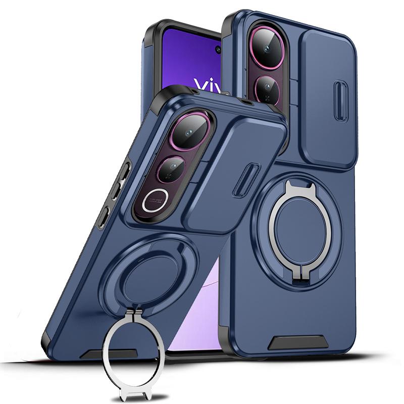 Funda For Vivo V50 Lite 5G Case Armor Slide Camera Lens Protection Ring Holder Back Cover For Vivo V50Lite 5G Shockproof Coque