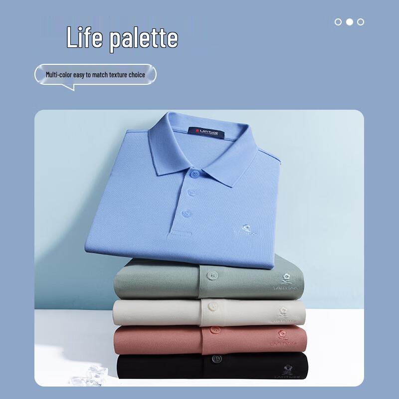 MONTAGUT Men's Business Casual Cotton Polo Shirt