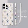 Custodia per Dolci Occhio Malvagio Blu e Oro Per iPhone 13 11 12 Pro Max 12 Mini X XR XS MAX SE 2020 7 8 6s Plus Silicone Quadrata Funda Capa