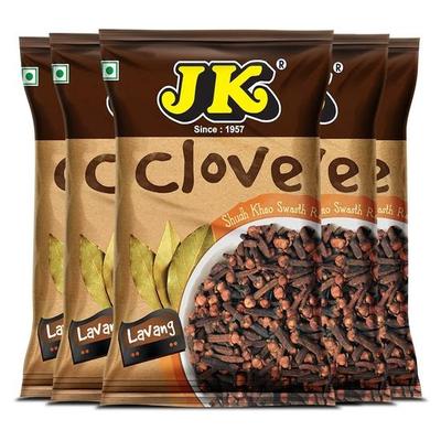 Chiodi di garofano interi JK, Laung/Lavang Sabut Khade Masale, Grampu Krambu, Senza conservanti 25g | (Confezione da 5)
