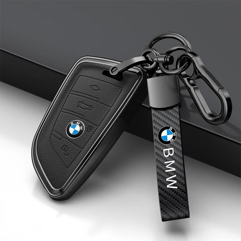 BBJH7 Car Key Case for BMW 216i F46 X1 X2 X3 X5 X6 GT 2 5 6 7 Series 3 4 Buttons Smart Keyless Remote Control Fobs Protector Cover