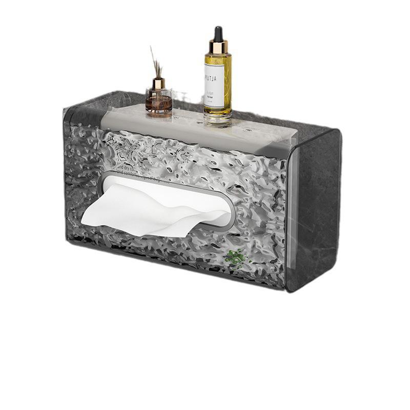 Glacier Pattern Luxury Wall-Mounted Tissue Box for Bathroom