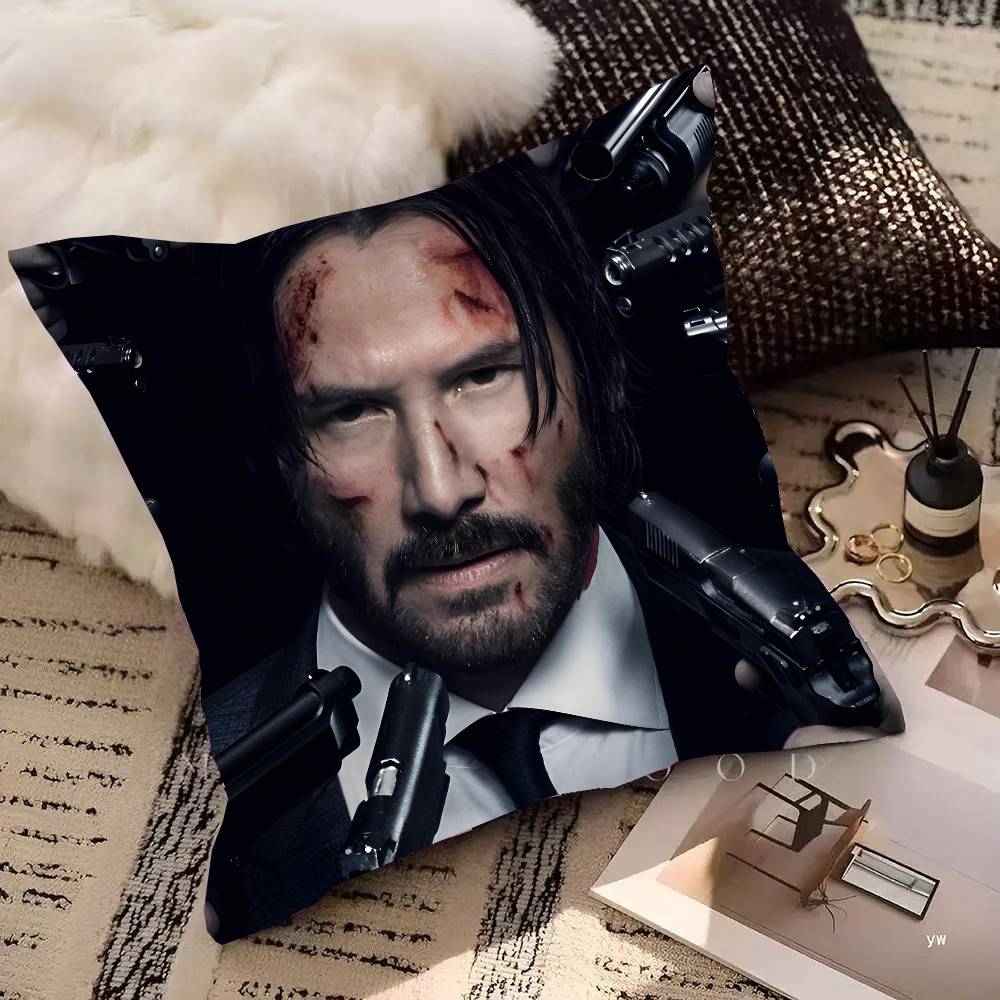 John Wick Pillow Case Square Pillow Bedroom Sofa Leisure Comfort Cushion Car Living Room Home Decoration