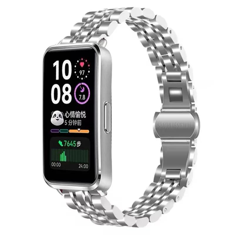 Metal Strap for Huawei Band 10 9 8 Stainless Steel Bracelet Accessories for Huawei Band 10/9/8 Smart Watch Replaceable Wristband