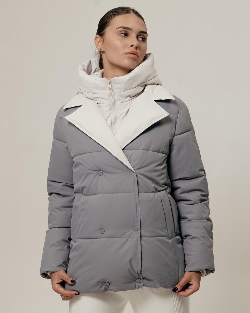 Jacket with Belt HAIZIYUAN 824 M Gray-milk