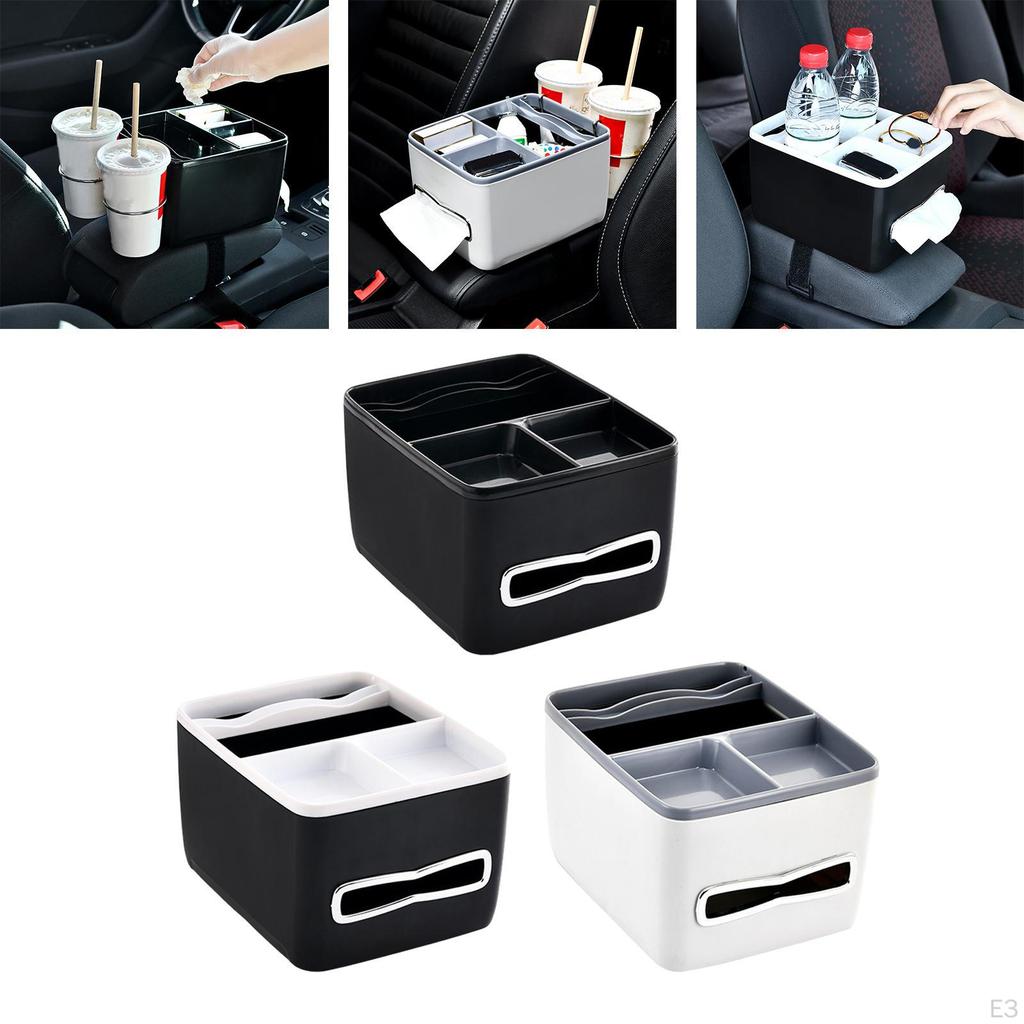 Car Armrest Storage Box - Convenient Seat Organizer for Small Essentials