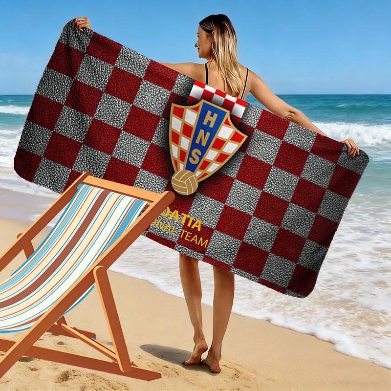 CRO logo Print Beach Towel, Large Soft Quick Dry Towel for Beach Camping Swimming