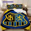 Blue Yellow Football Emblem Three-piece set (1 * duvet cover + 2 * pillowcase, without core) 2D Flat Bedding set Christmas birthday gift