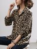 2026 New Elegant Women's Chiffon Leopard Print Slimming Top