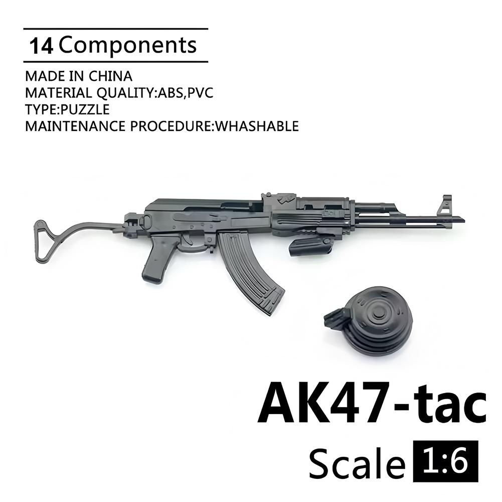 1/6 Scale US Army Military Weapon M82A1 Sniper Rifle M134 M14 M16 Police Soldier SWAT Action Figure Assemble Model Guns Toys