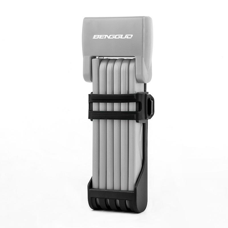 BENGGUO 76.7cm Extended Anti-Theft Lock for Mountain Bicycle/Electric Bike 6 Section Folding Alloy Steel Lock