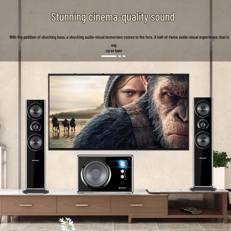 SANSUI Active Bluetooth Home Theater & Karaoke Speaker System