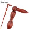 Red Tree Vine Ball Wooden Single Joint Fashion Walking Stick Decorative Cospaly Cane Halloween Mace Crutch  Wand Crosier 94cm