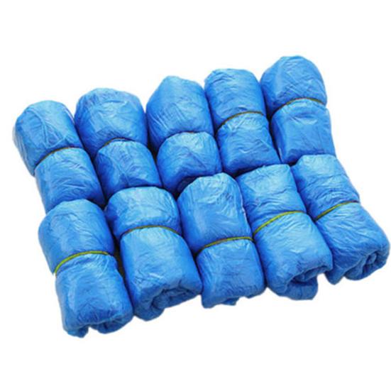 100Pcs Non-Slip Shoe Covers Disposable Plastic Shoe Sleeves Cleaning Protective Overshoes for Hotel Laboratory