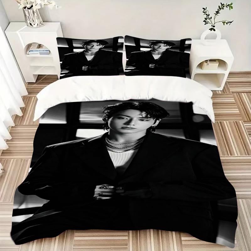 3Pcs Urban Fashion Portrait Bedding Set Quilt Cover Pillowcase Home Christmas Xmas Halloween Gift 1 Duvet Cover 2 Pillowcase M92477
