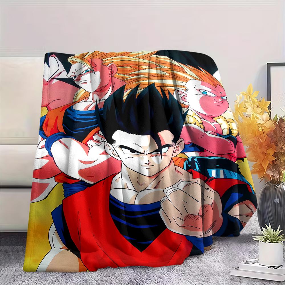 Coperta in Flanella con Stampa Personaggi Dragon Ball, Alta qualità Confortevole per Tutte le Stagioni, Arredamento per la Casa, Calore e Comfort, Perfetta per Regali di Natale