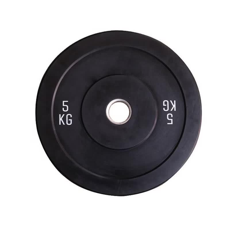 TLXT Black Commercial Rubber Barbell Plate