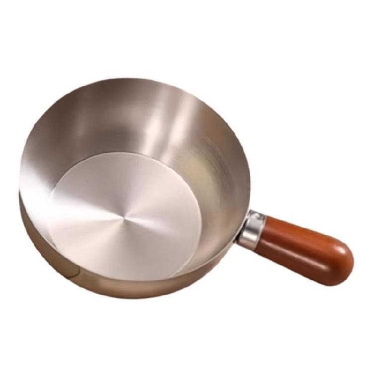 Heat Resistant Wood Handle Cooking Bowl Stainless Steel Pot Suitable For Oil Splashing And Practical Storage