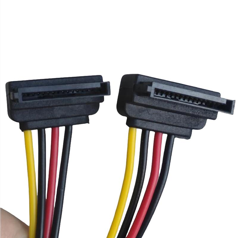 1 buc Cablu prelungitor Sata 20 cm pentru HDD SSD Hard Disk Cablu splitter de alimentare Sata Y 15 pini tată la dual 15 pini mamă cablu de alimentare