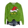 Ladies' Fashionable Round Neck Pullover Long Sleeved Top Christmas Printed Sweatshirt
