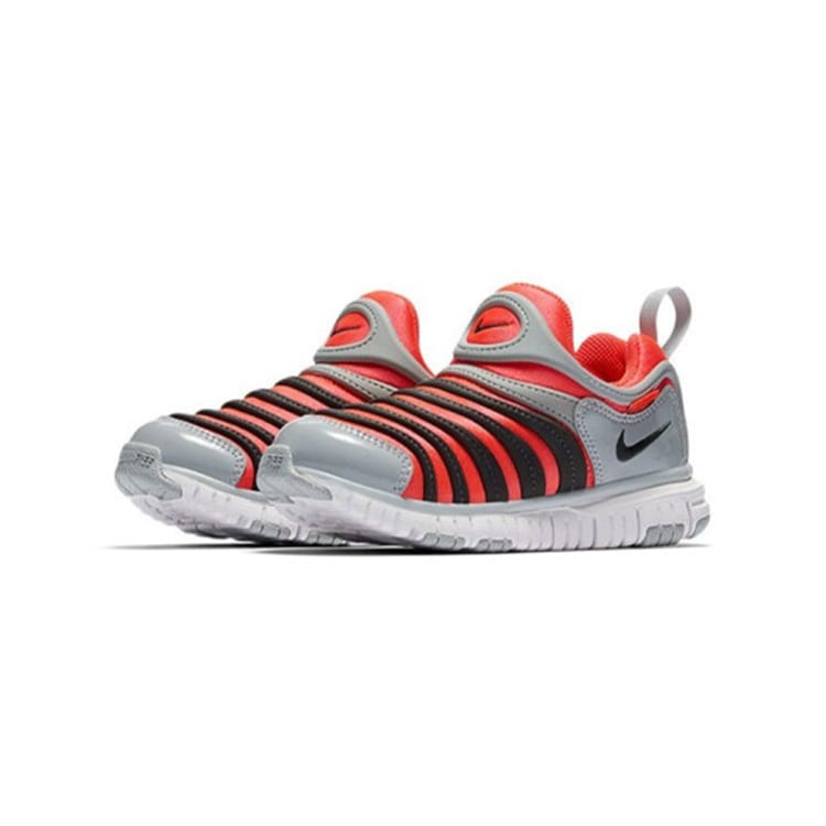 Nike Dynamo Free Low Top Kids Lifestyle Shoes Gray Red Children Aged 3 7 Years Old 343738-629