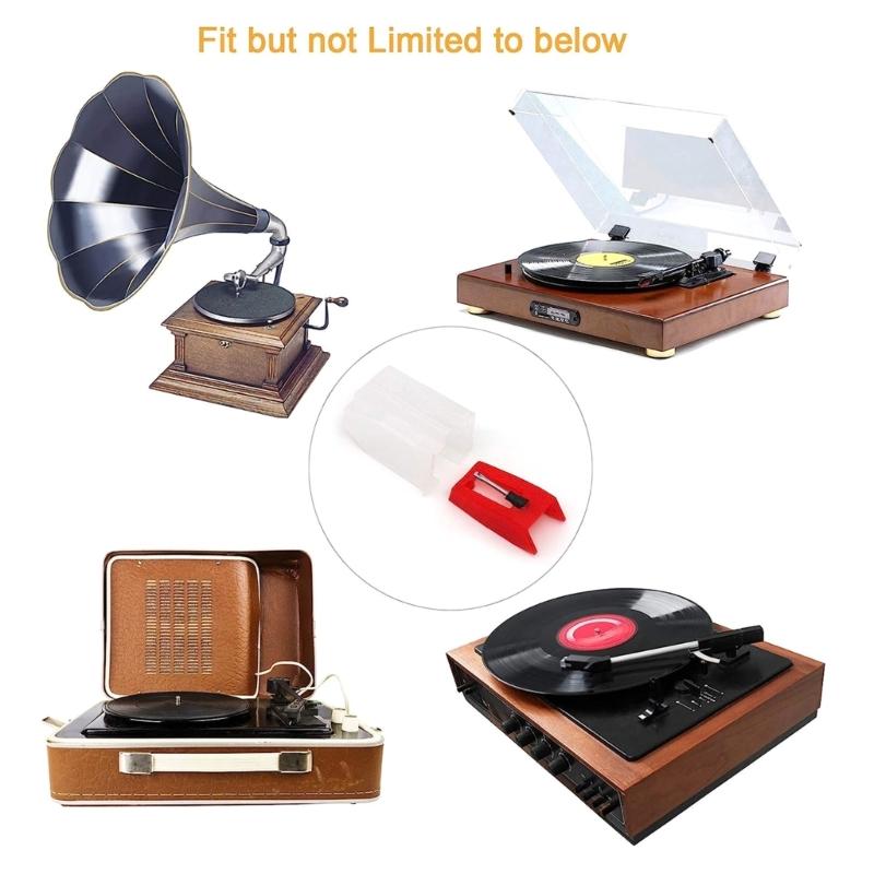 Record Player Needle Replacement Styluses Turntable Needle Phonograph Needle with Cleaning Brush for Vinyls Record Player