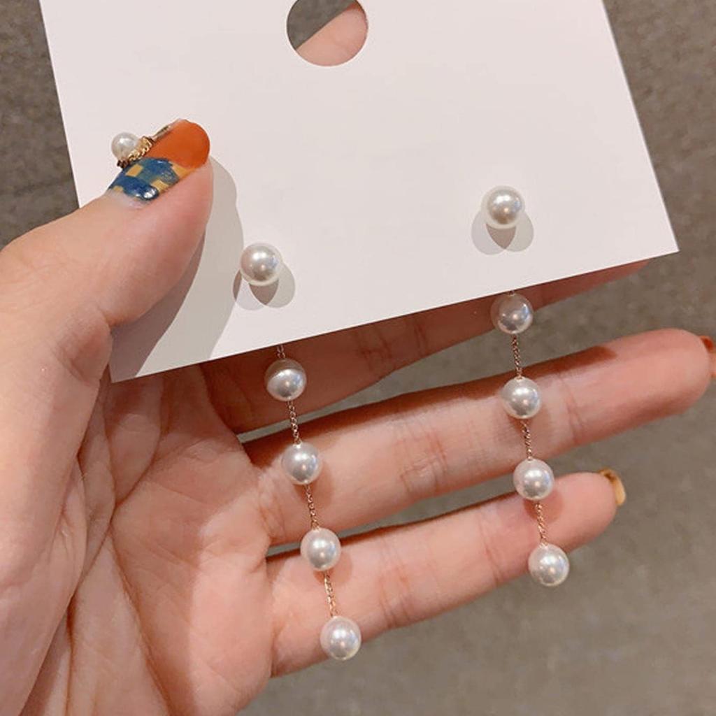 1 Pair, Elegant and Exquisite Tassel Artificial Pearl Decorated Women's Earrings, Daily Party Accessories