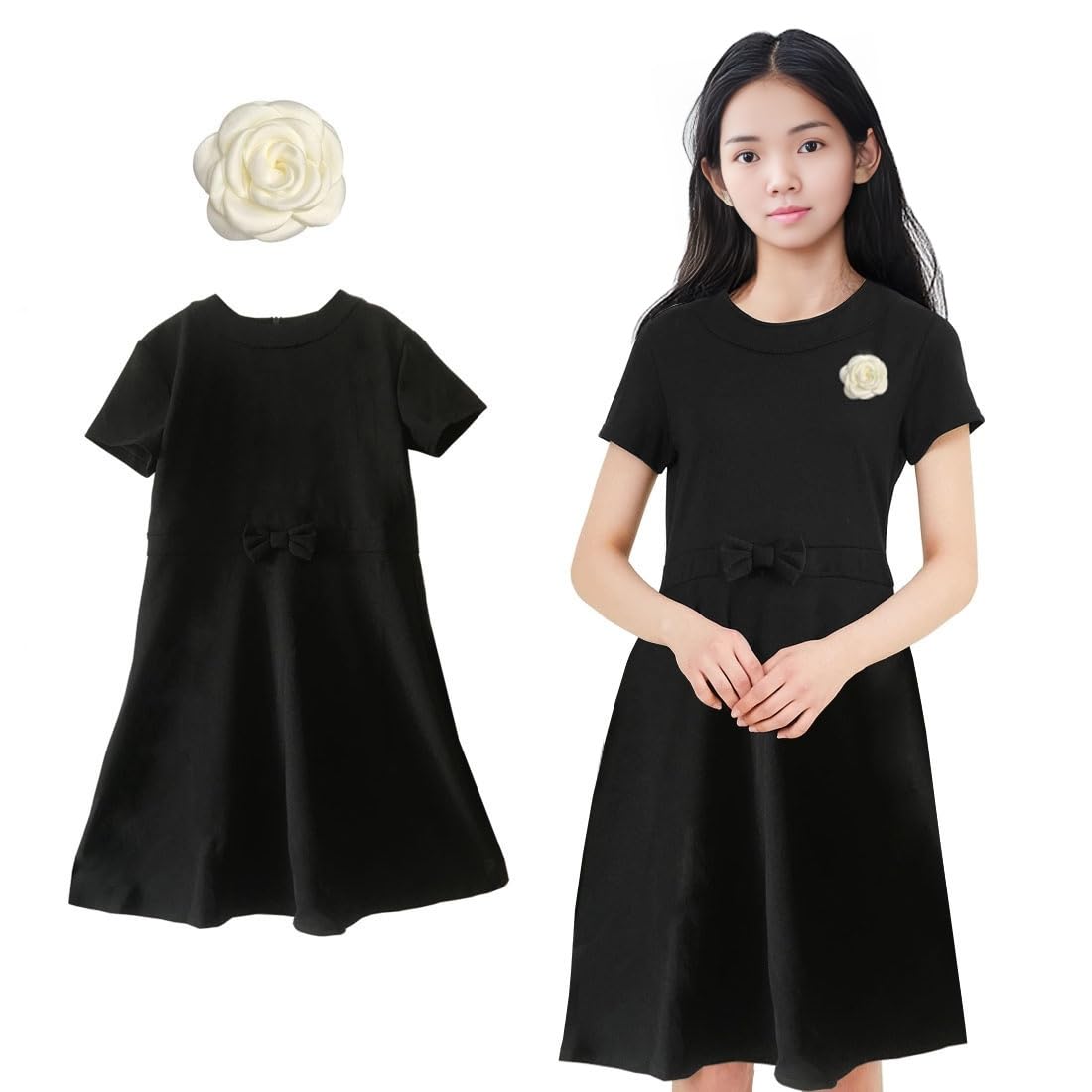 

Memorial Everyday Funeral Short Sleeve [WUOWU] Girls One-Piece Dress, Kids, Service, Weddings, Funerals, One-Piece Dress, Kids, Black, Girls, чёрный