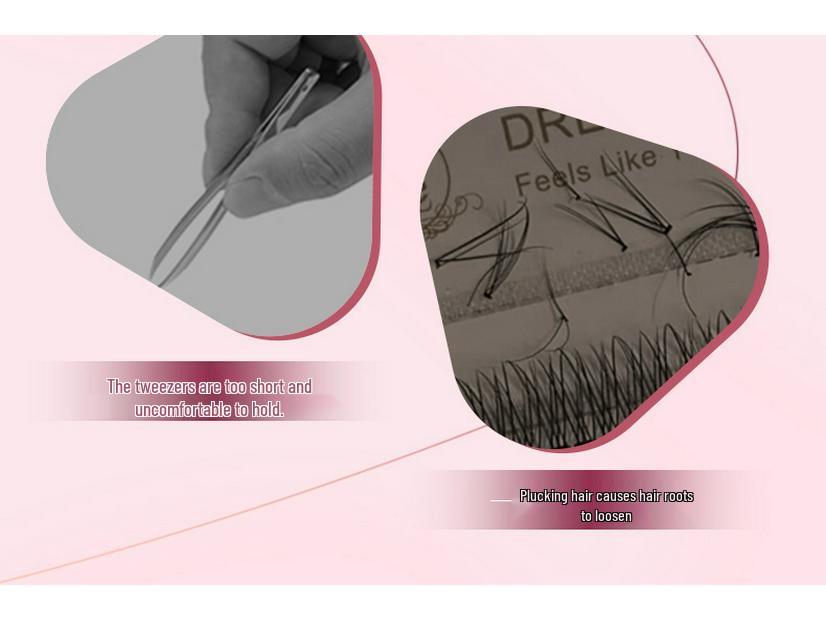 Gold Stainless Steel Precision Eyelash Tweezers for Grafting and Separation