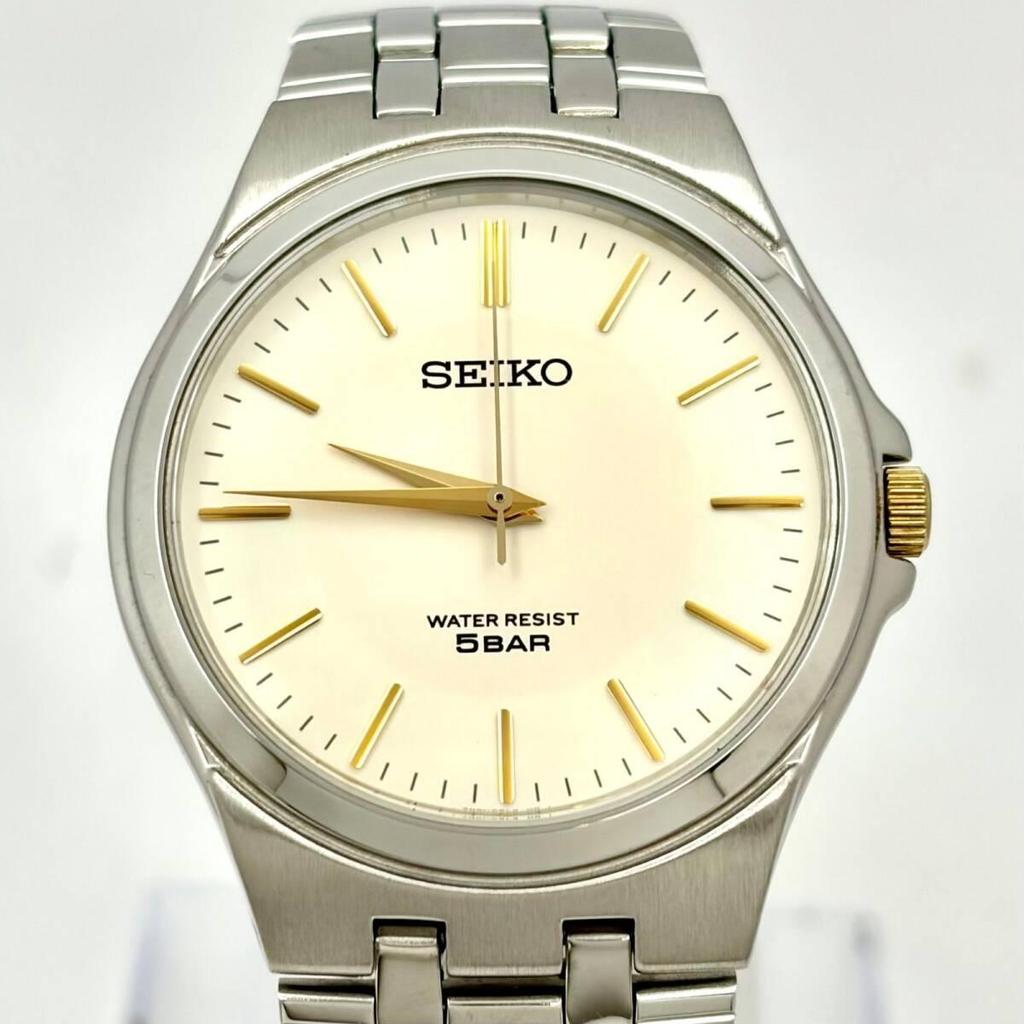 Used [New Battery] SEIKO Men's Watch Silver 7N01-0DM0 1N1073 Genuine Belt