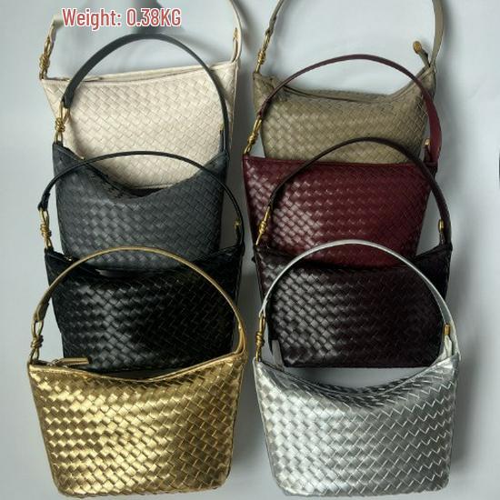 Handmade Women's Soft Leather Woven Shoulder Bag