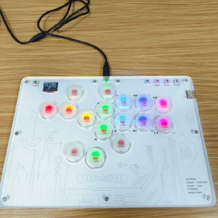 Arcade Stick 16 Key Keyboard Fight Stick for PC Game Controller Joystick Game Keyboard Game Accessory