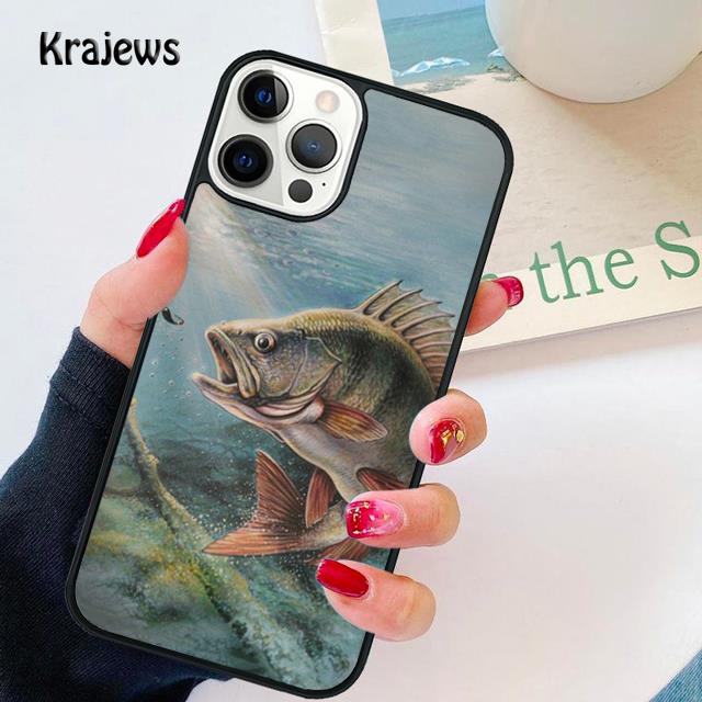 Bass FISHING FISH Soft Phone Case Cover For iPhone 17 Air 16 15 14 Plus 12 13 Pro Max Coque Shell Fundas