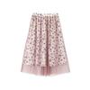 Jill by Jill Stuart Women's Pleated Tulle Floral Skirt, Leopard Print, 125-9220026, Japan, Free Size