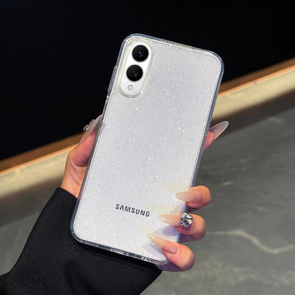 Custodia Morbida Glitterata per Samsung Galaxy S26 Ultra S25 Fe S24 Plus S23 S22 S21 S20 A56 5G A36 A16 A26 A06 A55 A35 A25 A54 A07 A17 Cover Trasparente