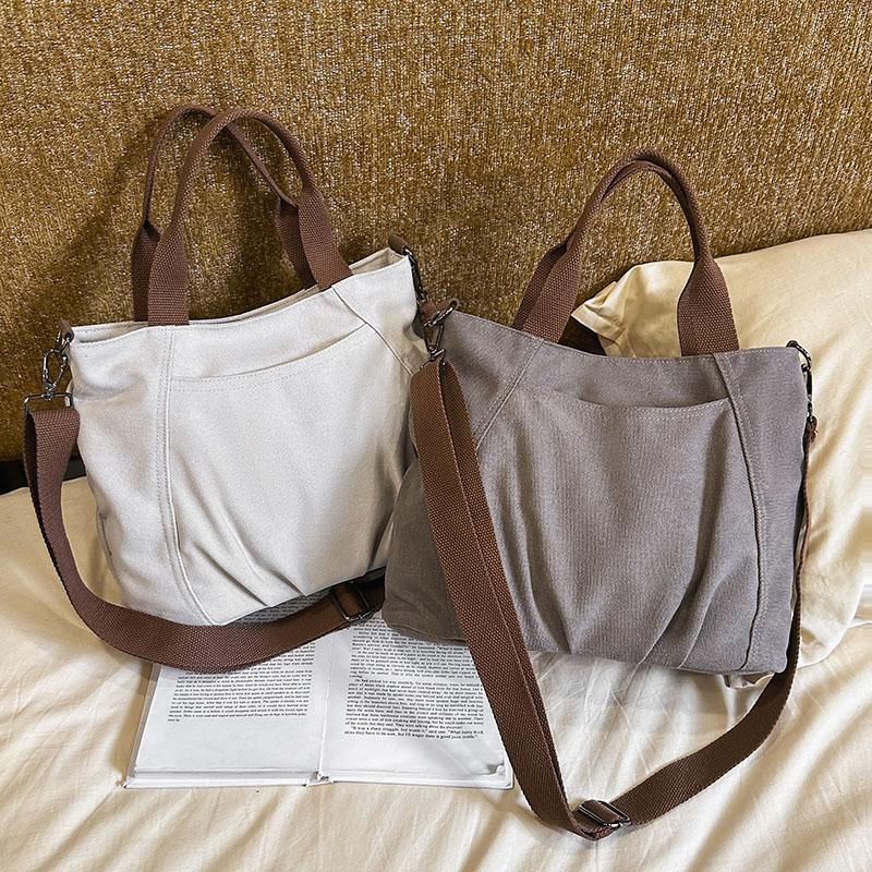 Vintage Shoulder Bag Women's Canvas Tote Bag