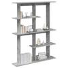 Wall Shelf Unit Grey 102 x 20 x 130 cm Particleboard