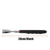1Pc Strong Iron Rod Bending Strip Lamp Telescopic Extension Rod Car Metal Picking and Retrieval Device Magnet Tool