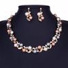 Stylish Ladies' Colorful Pearl Necklace & Earrings Set with Elegant Design