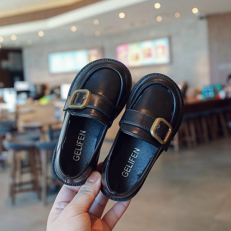 Girls' British Style Leather Shoes Children's Fashion Single Shoes Student Soft Leather Loafers