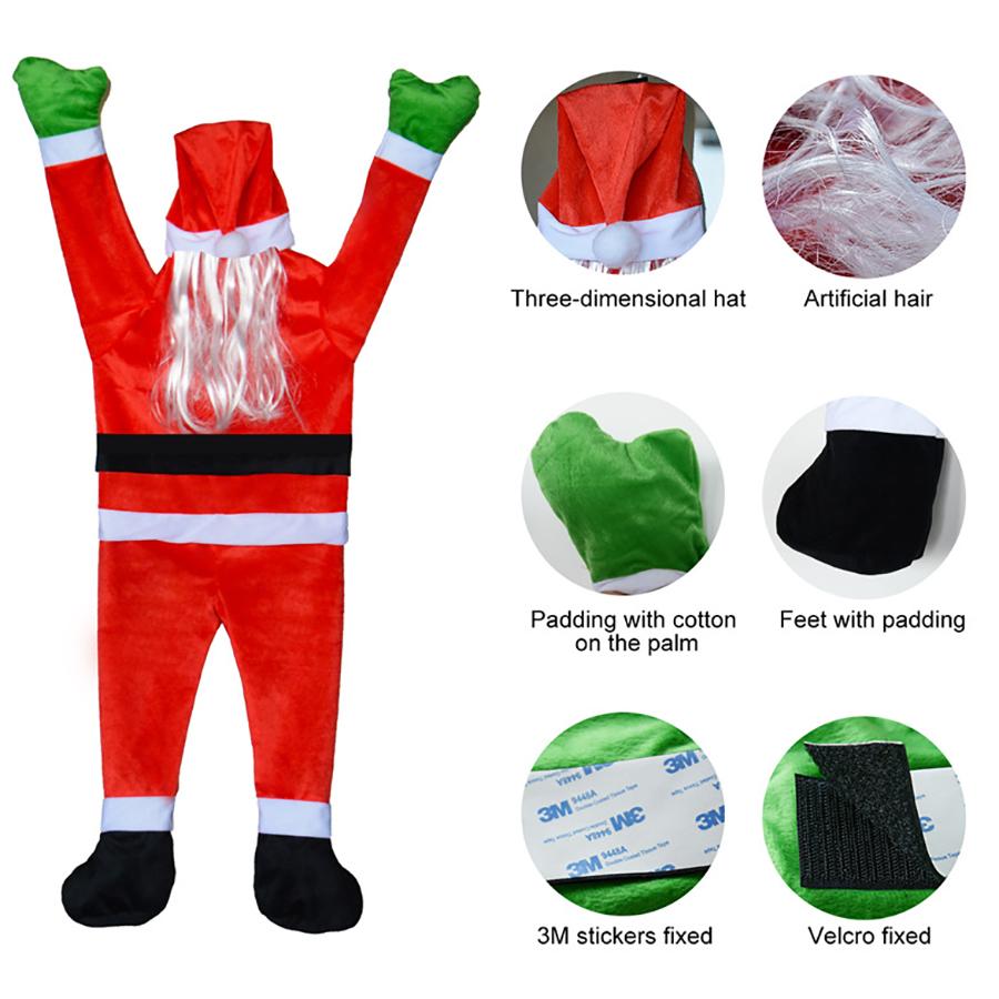 Climbing Hanging Santa Claus Christmas Xmas Party Decor Indoor Outdoor Roof Yard